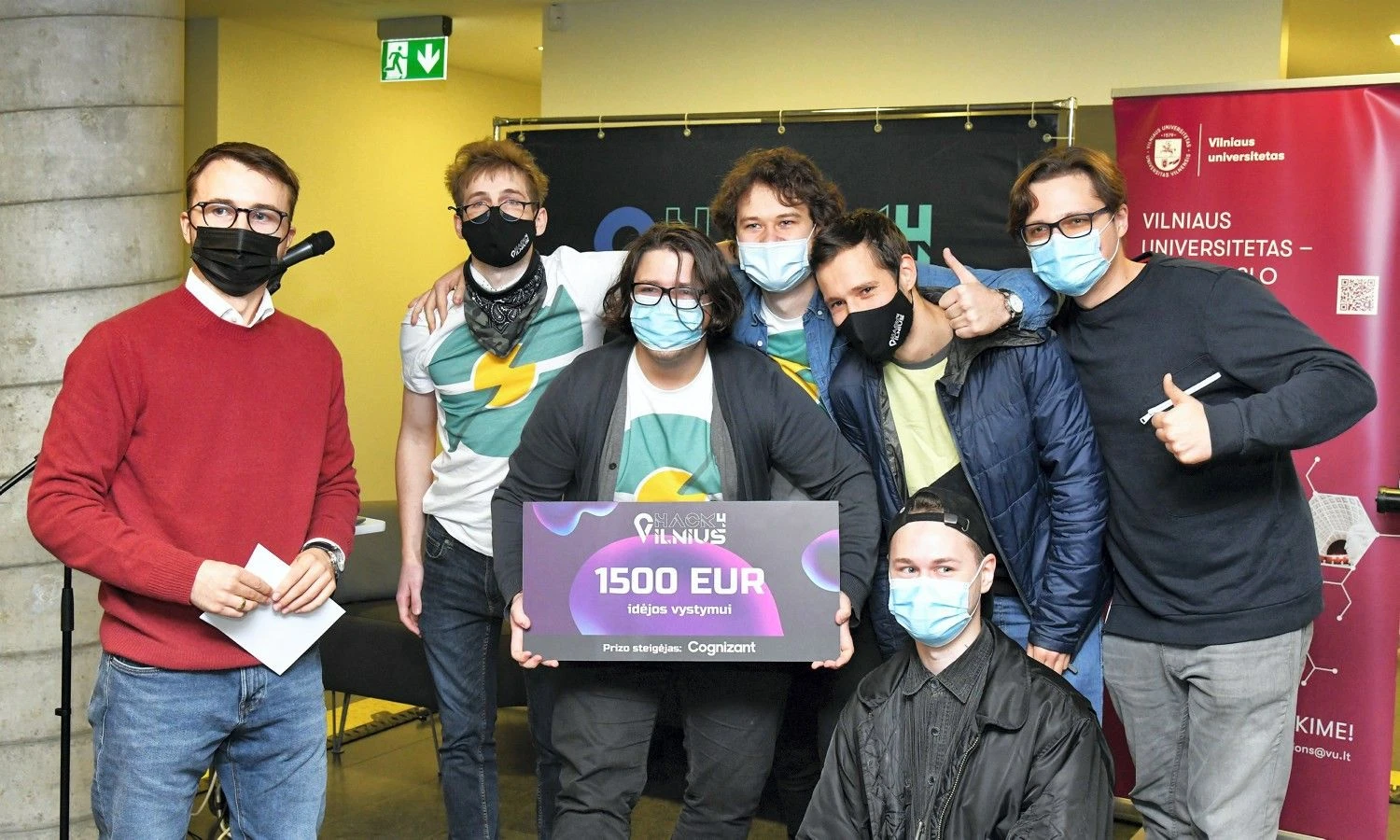 ,,Hack4Vilnius 2021“ nugalėtojai. Nuotraukos autorius Jaunius Aleksas.

