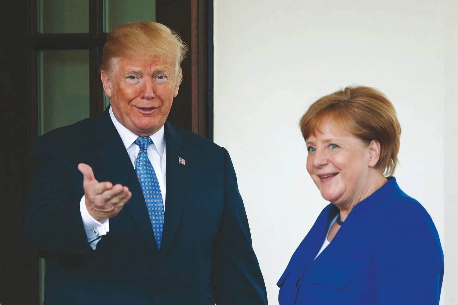 Vokietijos kanclerės vizitas Baltuosiuose rūmuose daug vaisių nedavė. Chine Nouvelle („SIPA“ / „Scanpix“) nuotr.