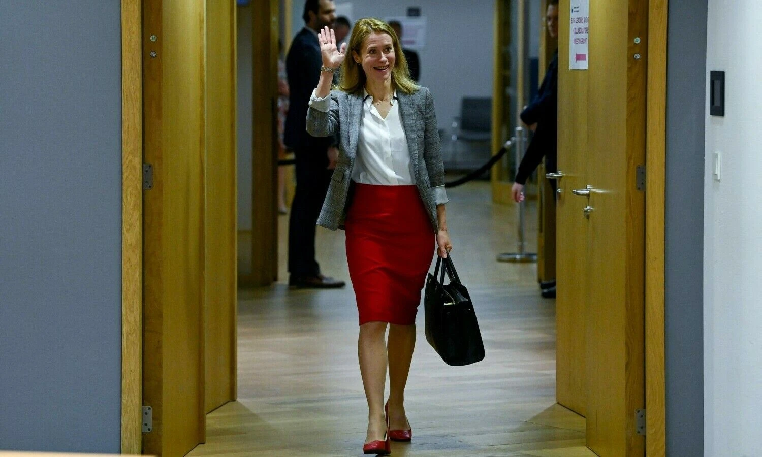 Estijos ministrė pirmininkė Kaja Kallas. AFP/Scanpix nuotr.