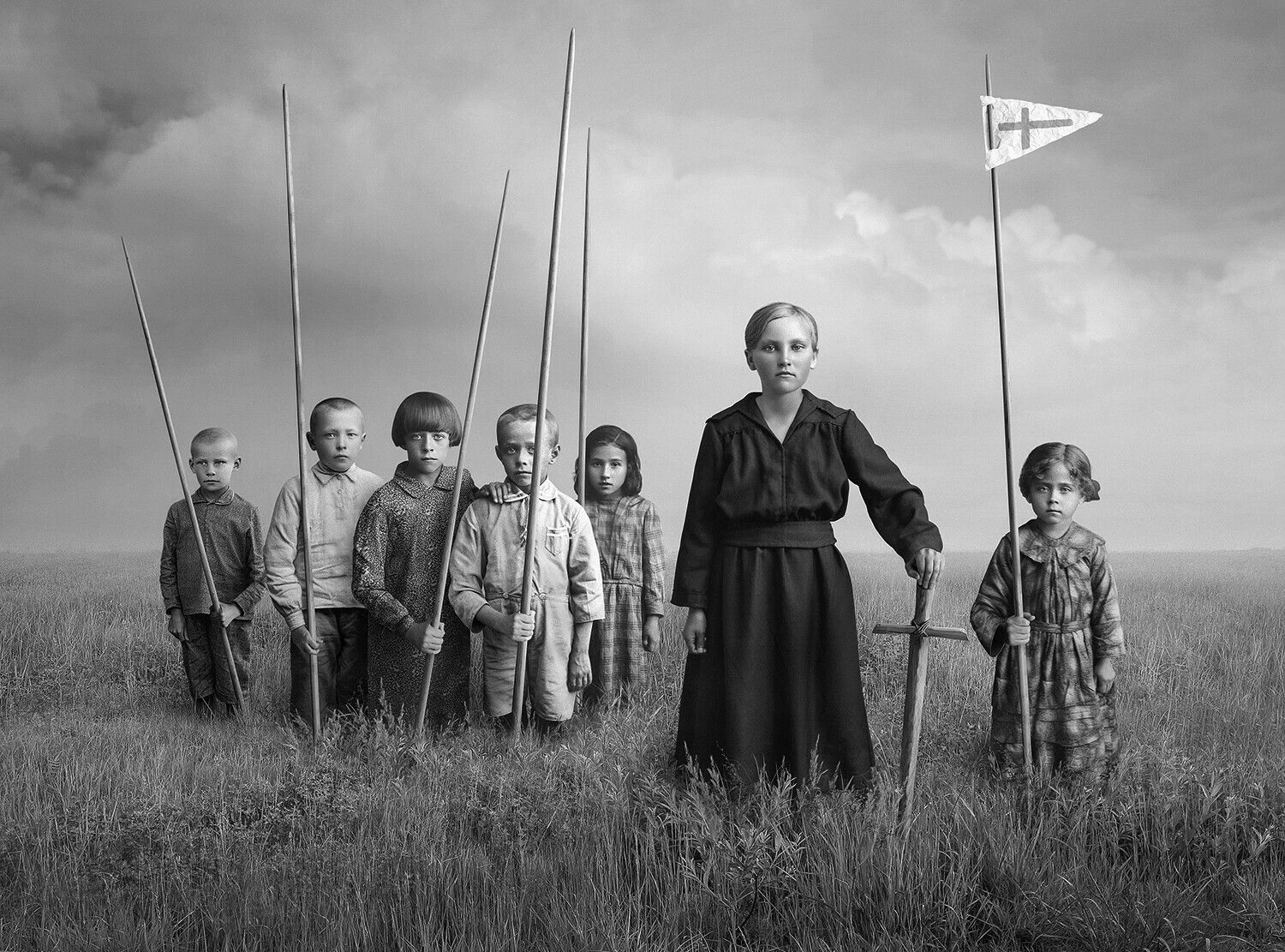 Iš Evaldo Ivanausko fotomontažų parodos „Pašnekesiai su Vincu Firinausku“ Vilniaus fotografijos galerijoje.