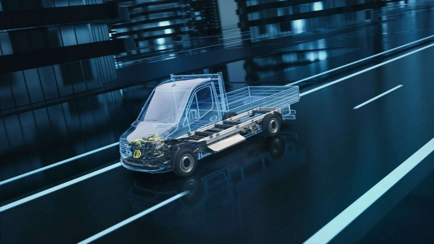 Būsimosios kartos „Mercedes-Benz eSprinter“ bus gaminami, panaudojant naują, elektros pavarai pritaikytą platformą. „Daimler AG“ nuotr.