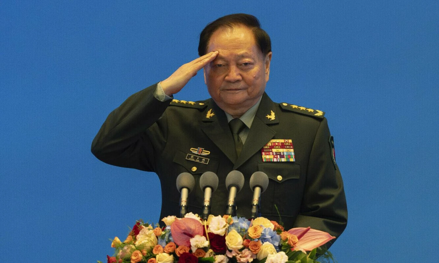Zhang Youxia, Kinijos komunistų partijos Centrinės karinės komisijos vicepirmininkas. Ng Han Guan (AP/„Scanpix“) nuotr.