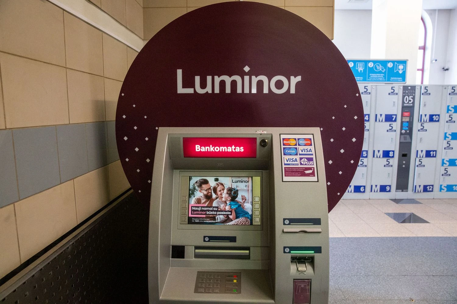 Luminor bankomatas. Vladimiro Ivanovo (VŽ) nuotr.