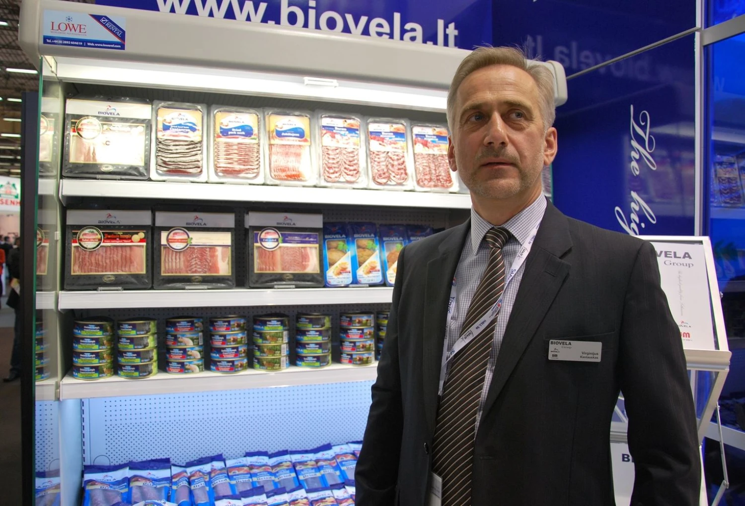 Tarptautinė maisto pramonės ir gėrimų paroda SIAL 2012 Paryžiuje, Prancūzijoje. Virginijus Kantauskas, "Biovela Group" generalinis direktorius, bei mėsos perdirbimo įmonės AB "Utenos mėsa" generalinis direktorius. Beatričės Laurinavičienės (VŽ) nuotr.
