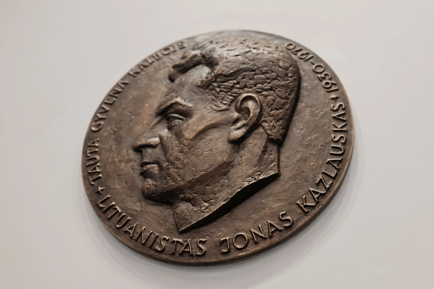 Prof. Jono Kazlausko (1930–1970) bareljefas. Katažynos Palubinskos nuotr.