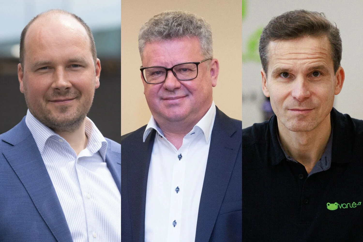 Ž. Mauricas, A. Markauskas, M. Butauskas (iš kairės). VŽ montažas.