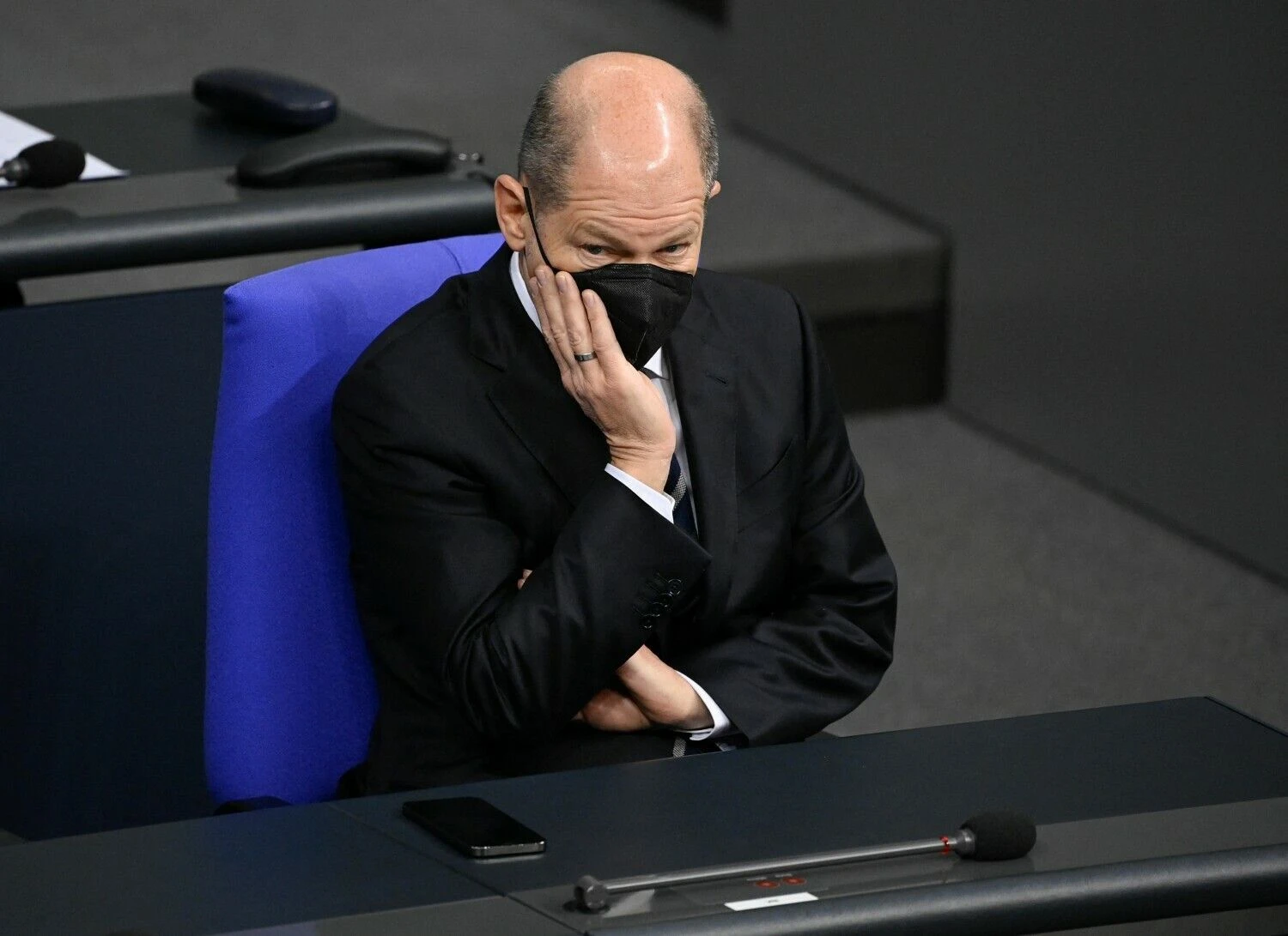 Vokietijos kancleris Olafas Scholzas. Ina Fassbender (AFP/„Scanpix“) nuotr.