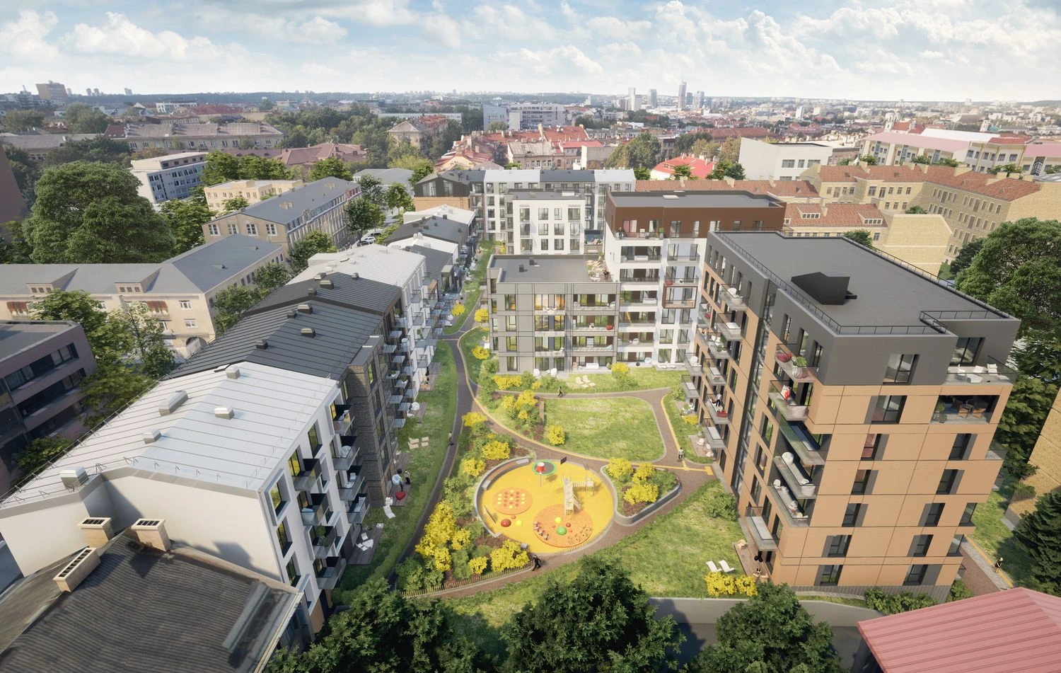 Bendrovės vizualizacija.