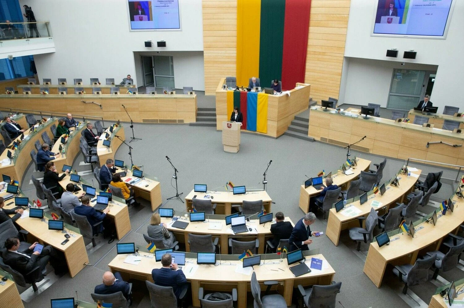 Seimui pateikiamas 2024 m. biudžeto projektas. Juditos Grigelytės (VŽ) nuotr.