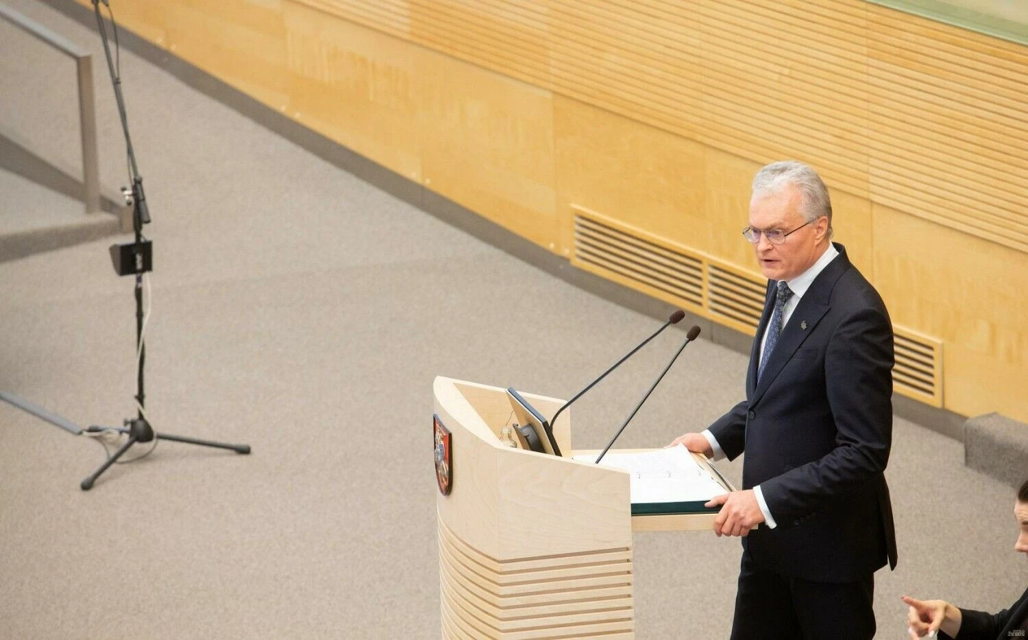 Prezidento Gitano Nausėdos metinis pranešimas Seime. Juditos Grigelytės (VŽ) nuotr.