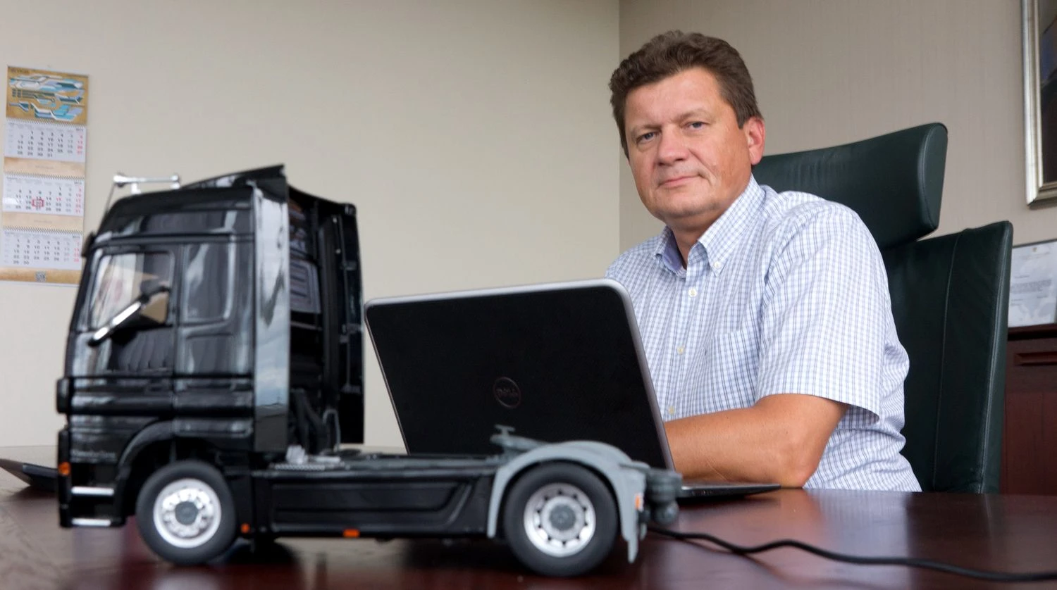 Arijus Ramonas, krovinių gabenimo, ekspedijavimo, sandėliavimo įmonės „Arijus“ generalinis direktorius. Algimanto Kalvaičio nuotr.