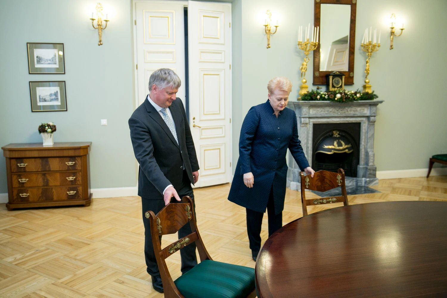 Kęstutis Navickas, Dalia Grybauskaitė. Juliaus Kalinsko (15min.lt) nuotr.