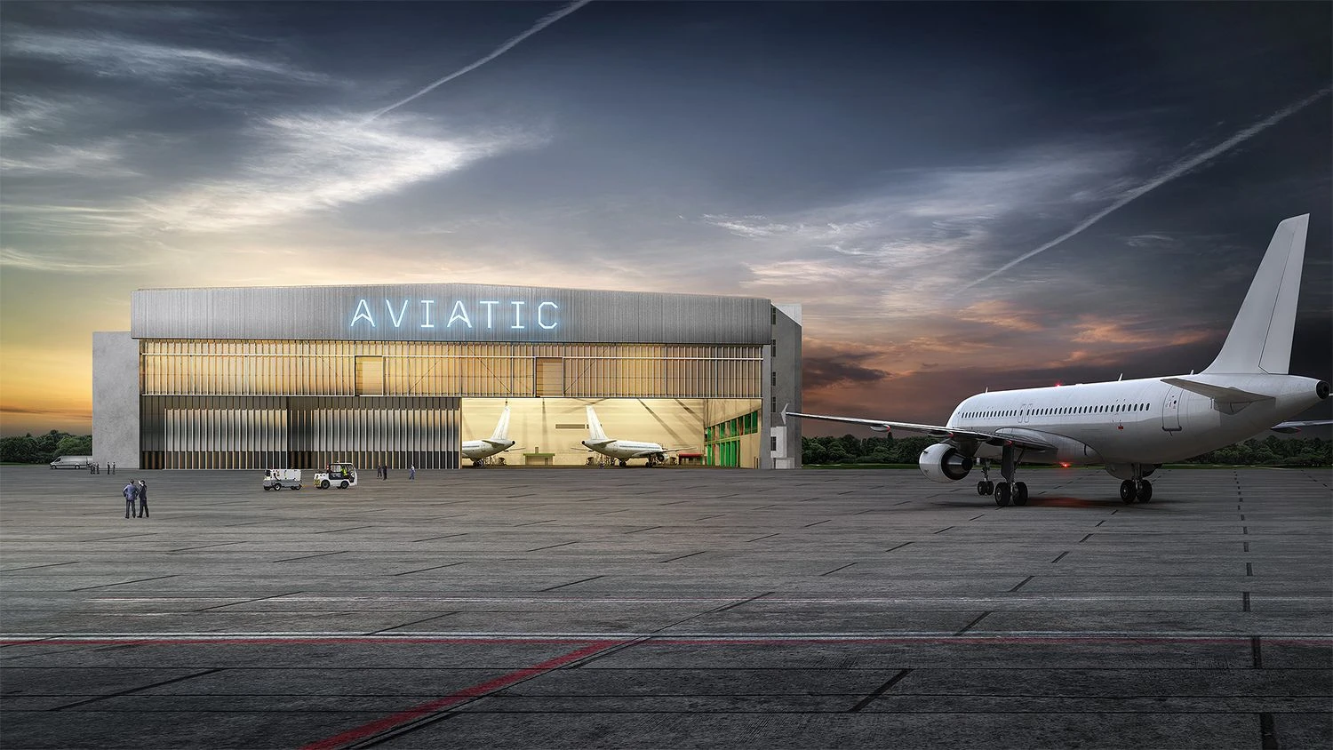 „Aviatic MRO“ centro projektas Šiauliuose. Įmonės vizualizacija
