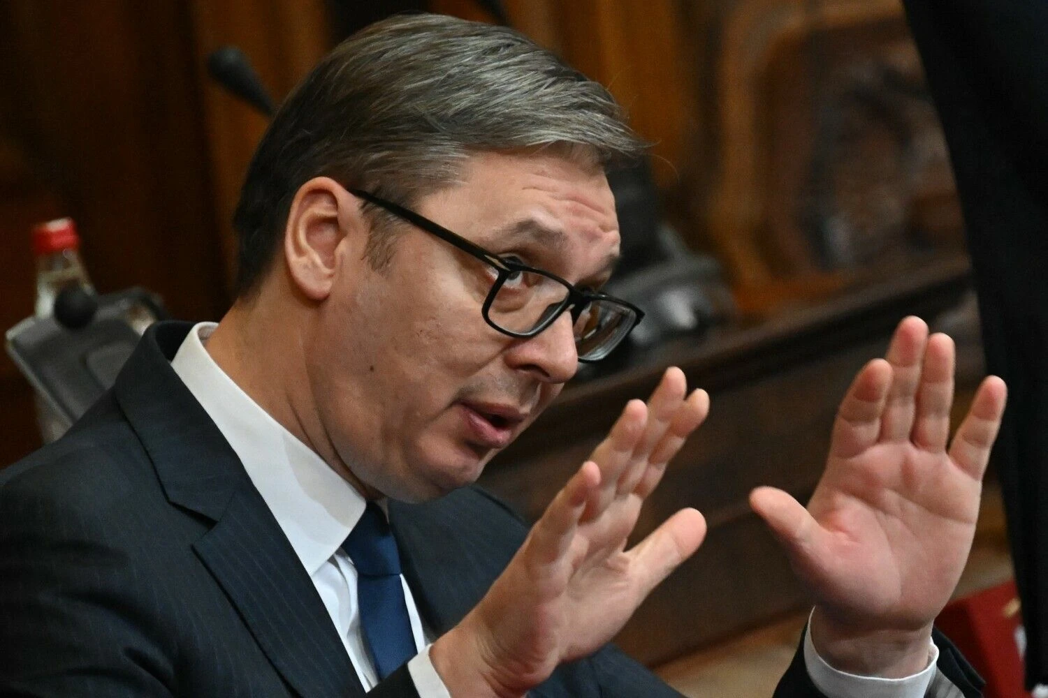 Aleksandaras Vučičius, Serbijos prezidentas. Andrejaus Isakoviciaus (AFP / „Scanpix“) nuotr.