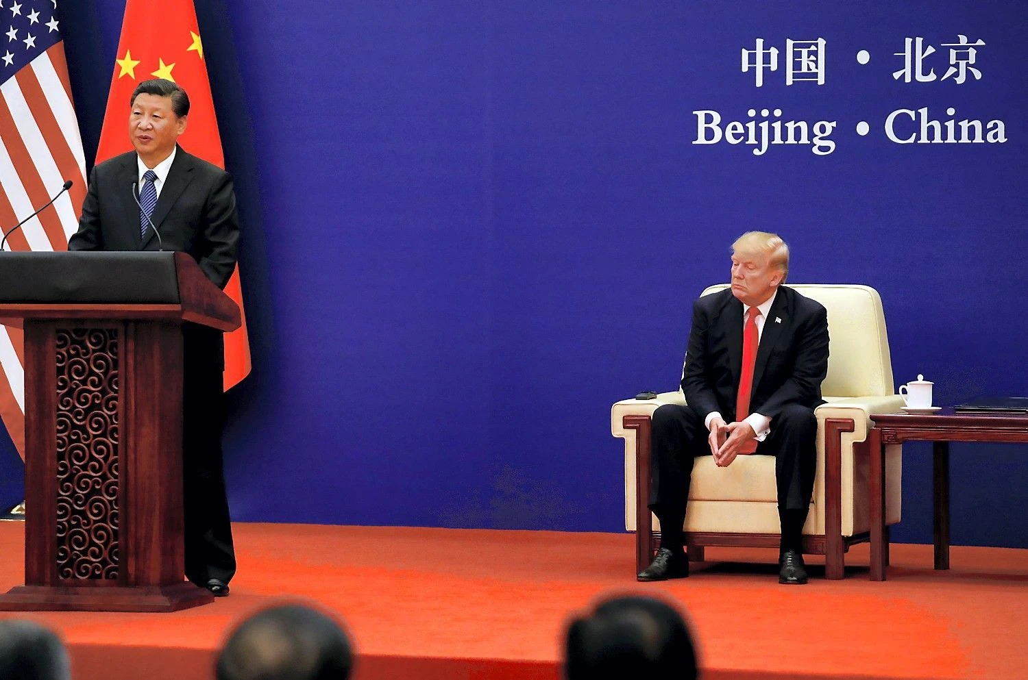 Kinijos ir JAV vadovai Pekine. Jonathano Ernsto („Reuters“ / „Scanpix“) nuotr.