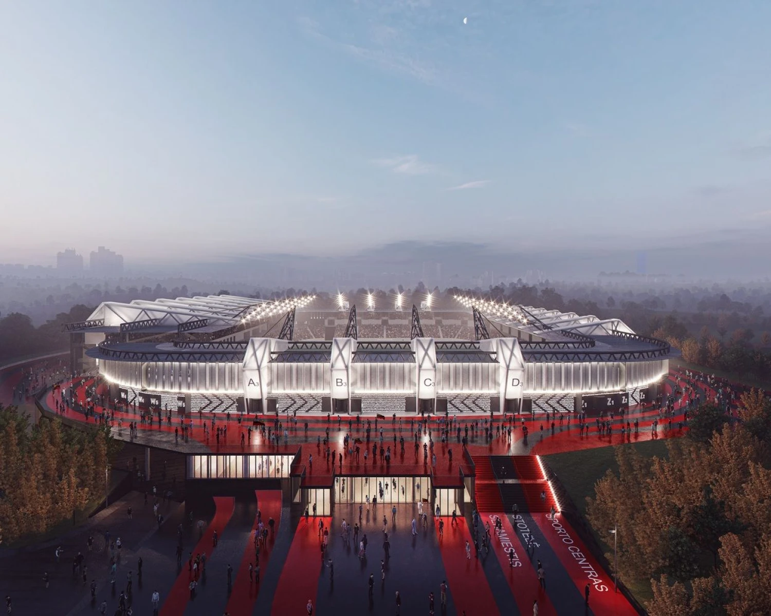 „Cloud architektai“ ir „Populous“ vizualizacija.