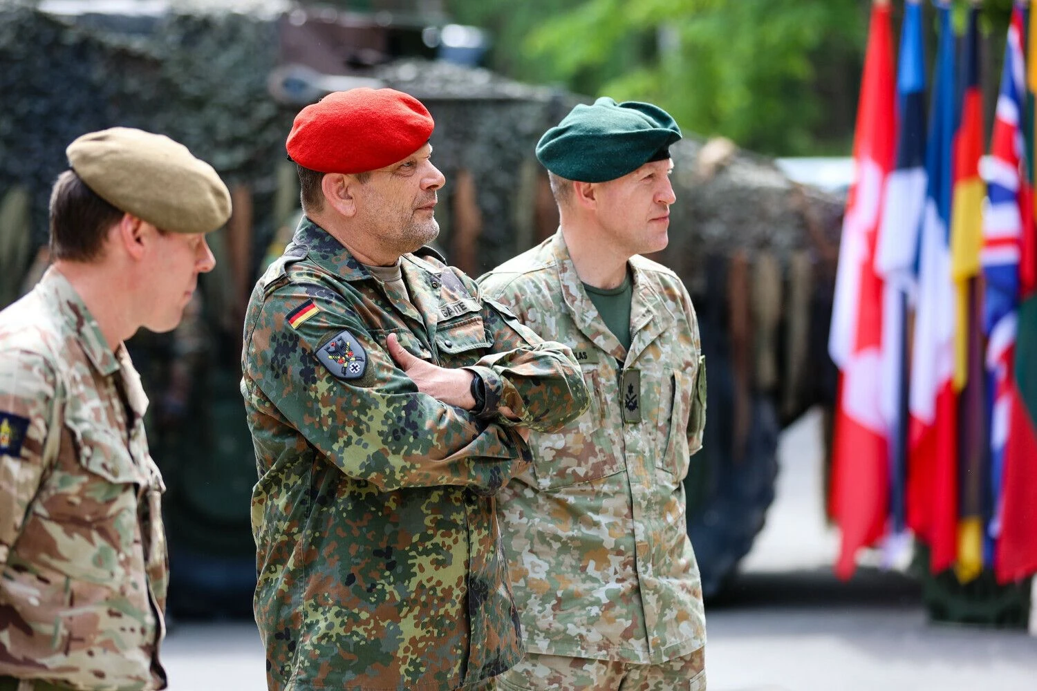 Haraldas Gante, Vokietijos sausumos pajėgų vadas (viduryje). Eriko Ovčarenko (BNS) nuotr.