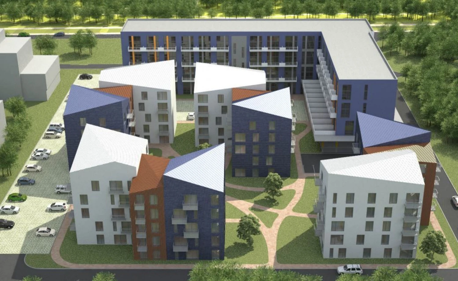 Bendrovės vizualizacija.