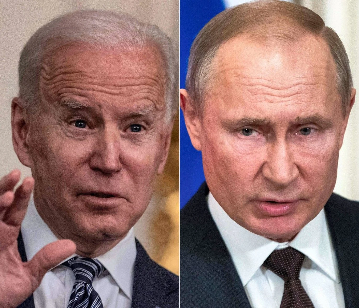 JAV prezidentas Joe Bidenas ir Rusijos prezidentas Vladimiras Putinas. Erico Baradato ir Pavelo Golovkino („Scanpix“ / AFP) nuotr.
