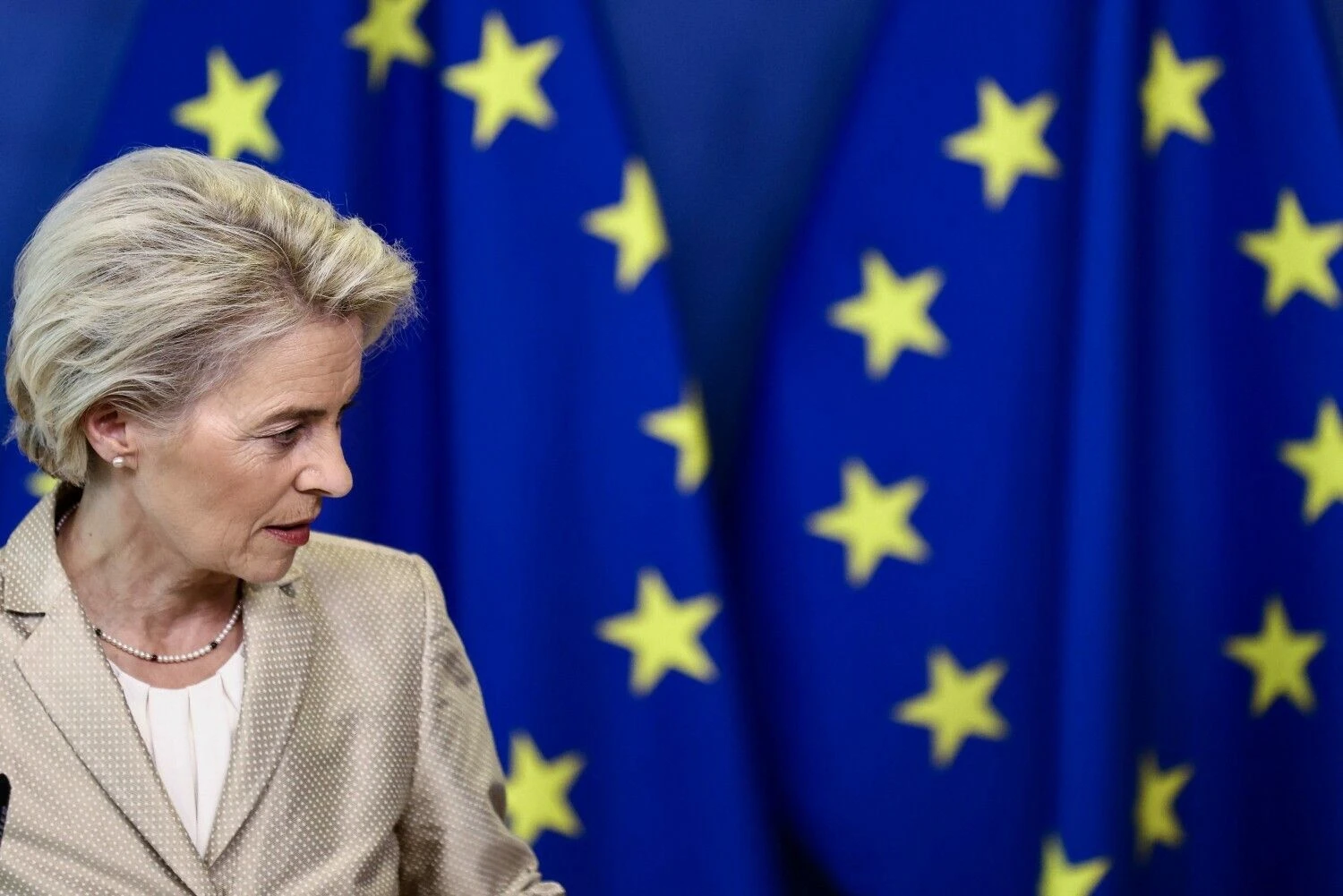 Ursula von der Leyen, Europos Komisijos pirmininkė. Kenzo Tribouillardo (AFP/„Scanpix“) nuotr.