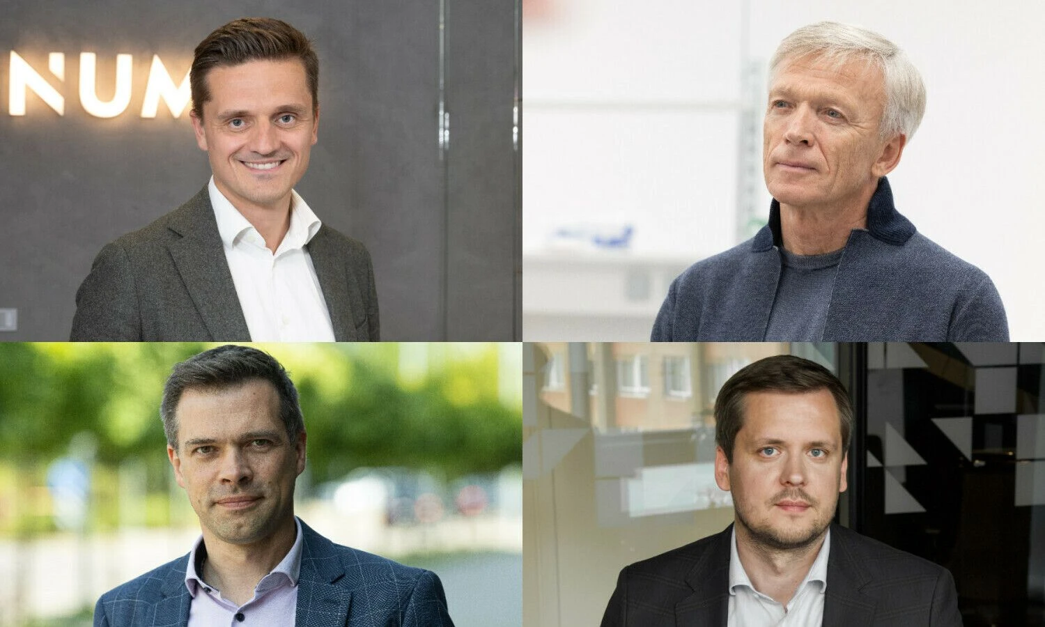 Aurimas Čiagus, „Mano numų“ vadovas, Arvydas Avulis, „Hanner“ valdybos pirmininkas, Tomas Žiaugra, „Eika Development“ plėtros direktorius, ir Marijonas Chmieliauskas, „Realco“ pardavimų direktorius. VŽ koliažas.