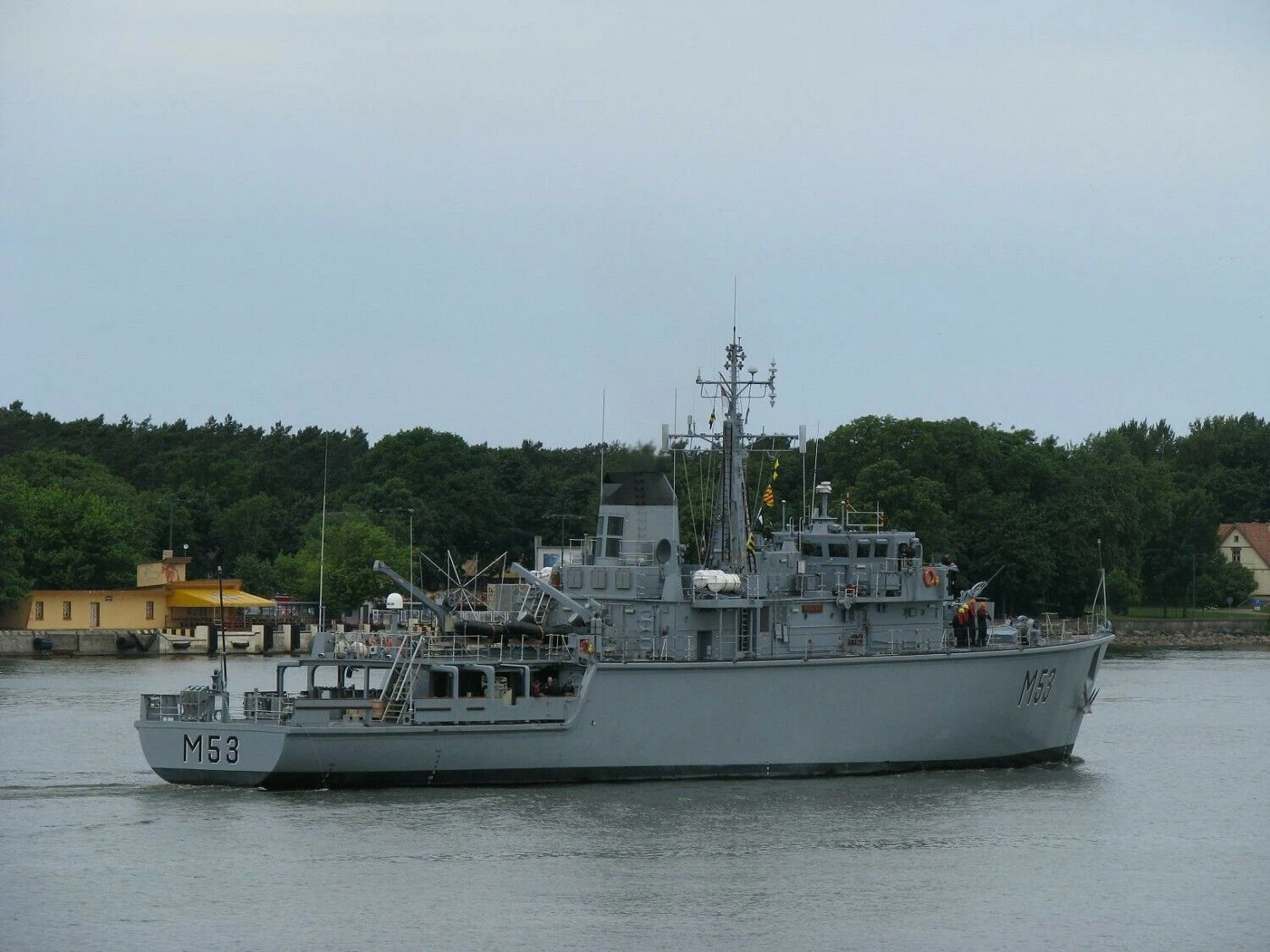 Karinių jūrų pajėgų priešmininis laivas M53 „Skalvis“. Antano Brenciaus (BNS) nuotr.