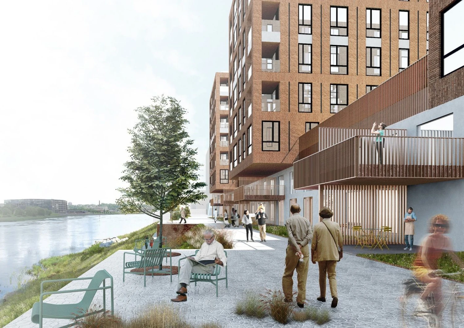 „SBA Urban“ Kaune statomi daugiabučiai. „Paleko archstudijos“ vizualizacija.