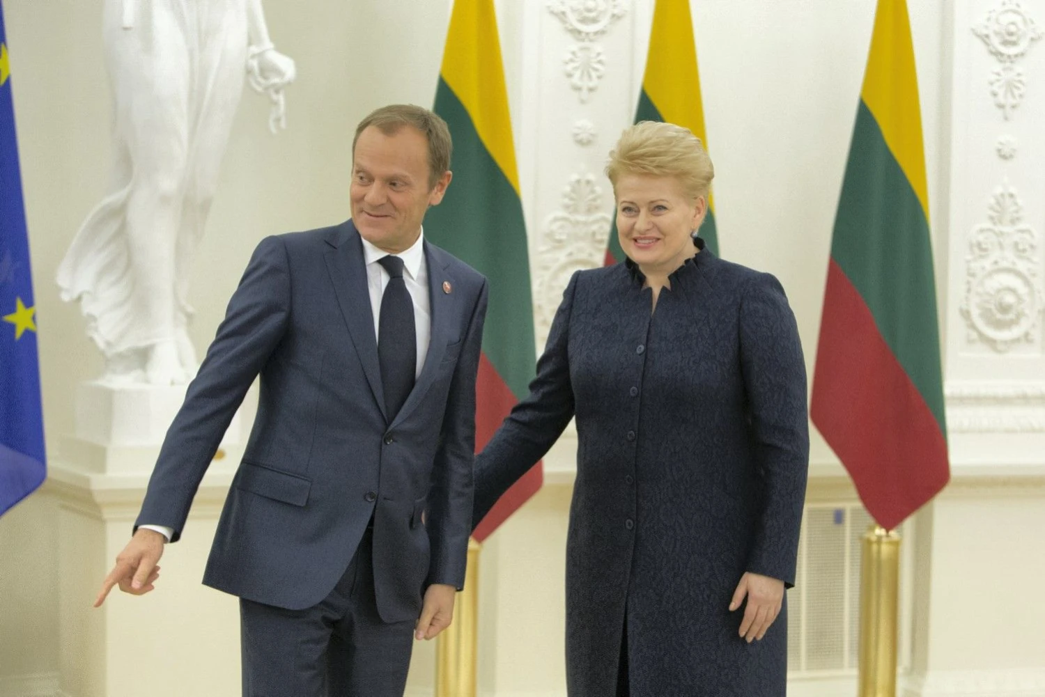 Galbūt kitų metų antrąjį pusmetį paaiškės, kad kadenciją tuo metu jau pabaigusi prezidentė Dalia Grybauskaitė pakeis lenką Donaldą Tuską Europos Vadovų Tarybos pirmininko poste. Juliaus Kalinsko („15min“) nuotr. 