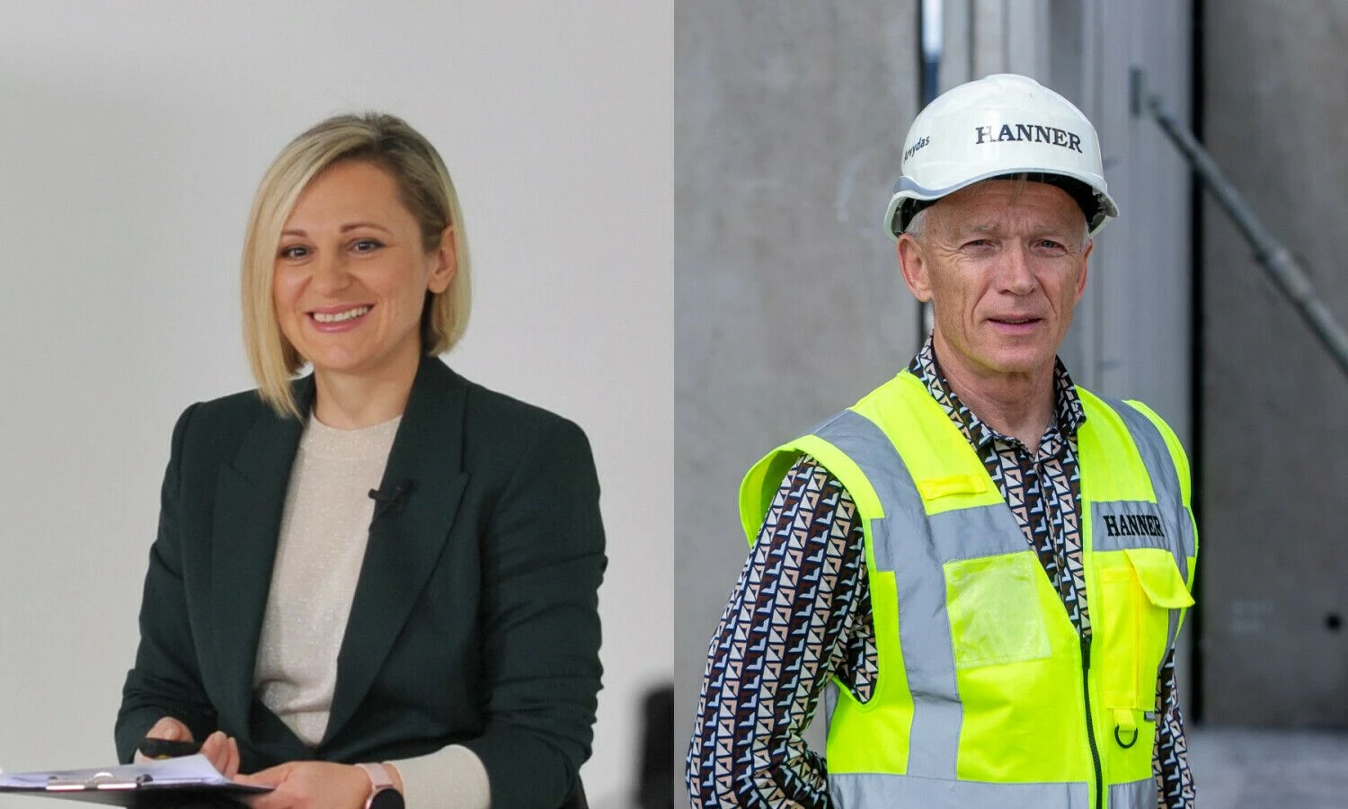 Vineta Vigupe, CBRE investicinio turto padalinio vadovė, Arvydas Avulis, „Hanner“ valdybos pirmininkas. VŽ koliažas.