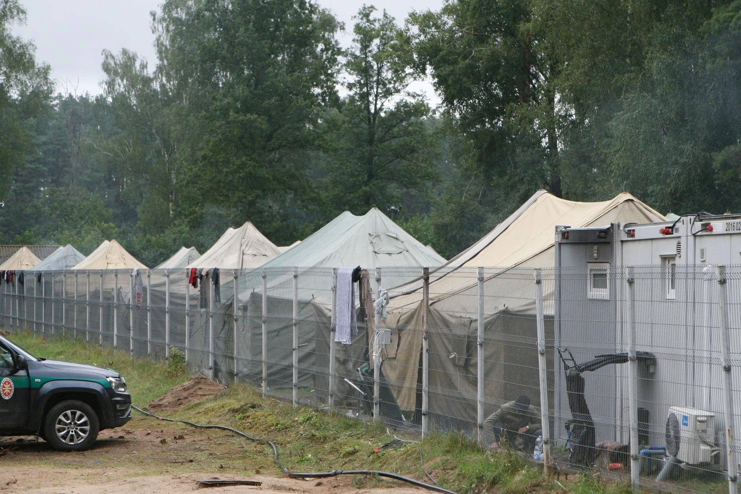 Migrantų stovykla Rūdninkuose. „Scanpix Baltics“ nuotr.
