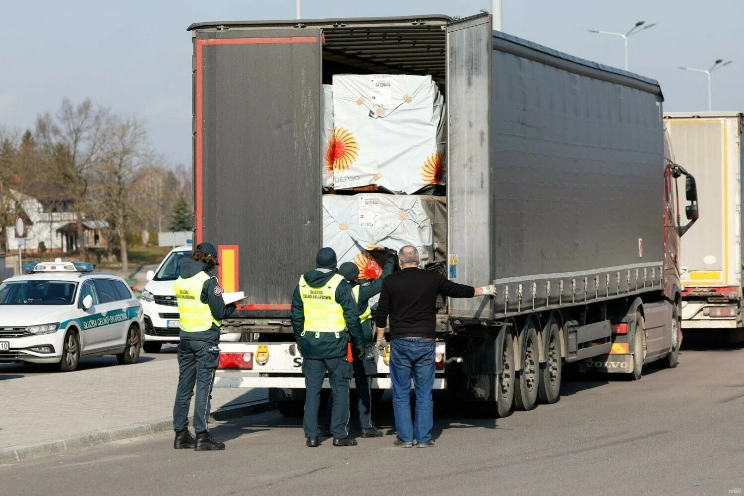 Lenkijos ūkininkų protestas Lietuvos ir Lenkijos pasienyje. Juditos Grigelytės (VŽ) nuotr.