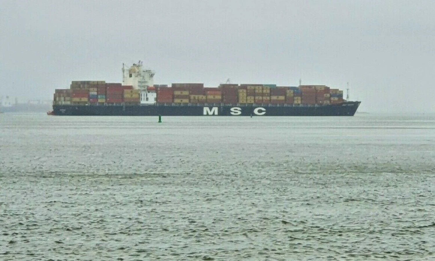 MSC laivybos kompanijos konteinervežis. Lino Butkaus (VŽ) nuotr.