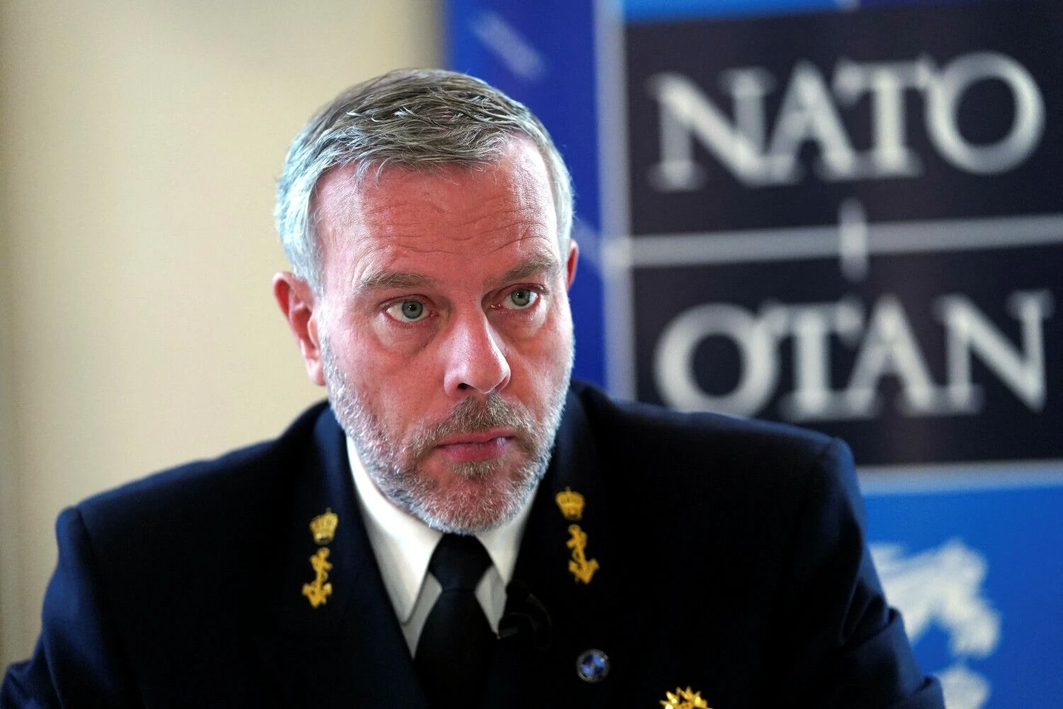 Robas Baueris, admirolas, NATO Karinio komiteto pirmininkas. Janio Laizans („Reuters“ / „Scanpix“) nuotr.