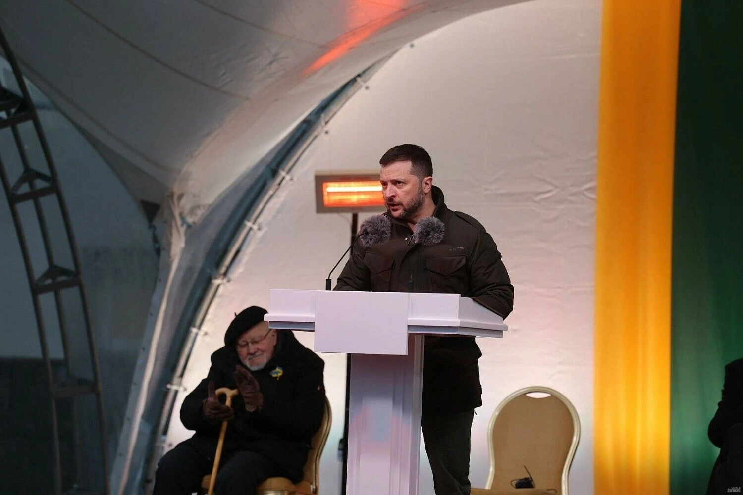 Lietuvos ir Ukrainos Prezidentų kreipimasis į Lietuvos žmones. Vladimiro Ivanovo (VŽ) nuotr.