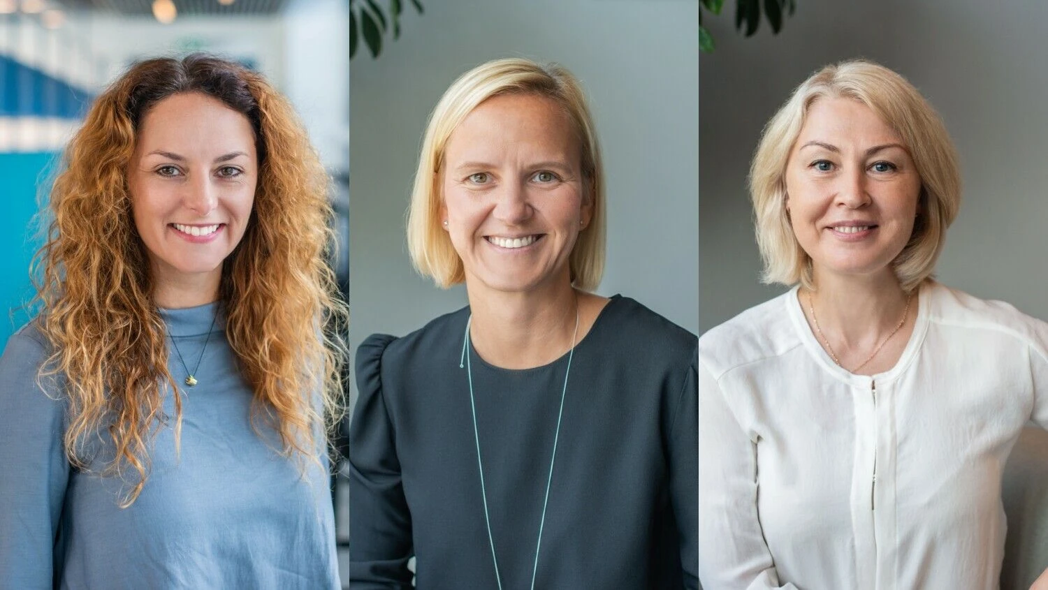 Diana Gold, „Telia“ Skaitmeninimo ir analitikos padalinio vadovė, E. Dapkevičienė, „Telia“ Privačių klientų padalinio vadovė, Vaida Jurkonienė, Rinkodaros padalinio vadovė. (VŽ koliažas)