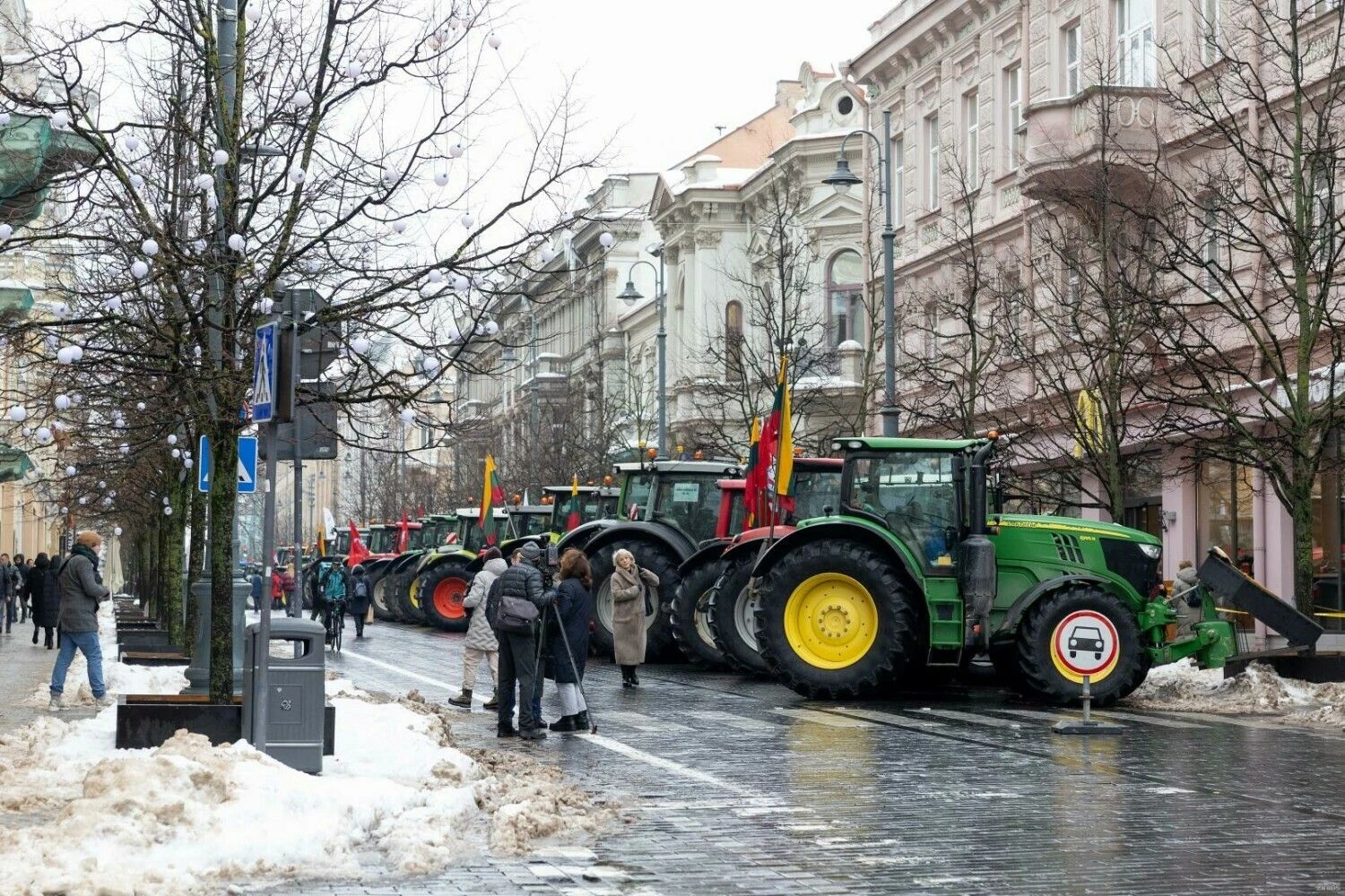 Protestuojantys ūkininkai Vilniuje. Juditos Grigelytės (VŽ) nuotr.