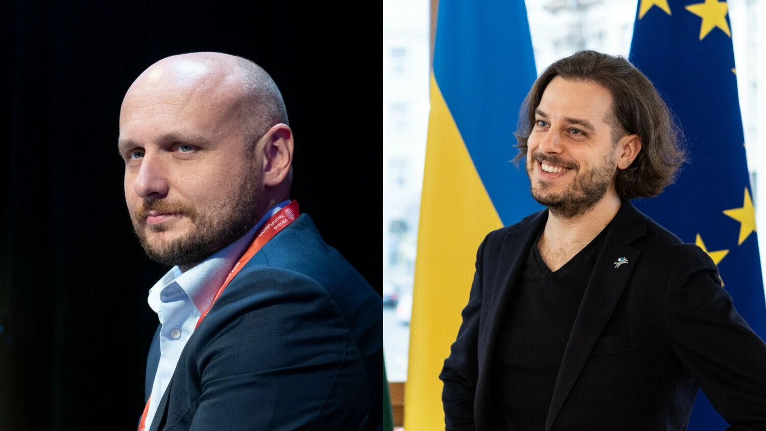 Tomas Okmanas (kairėje) ir Eimantas Sabaliauskas, „Nord Security“ įkūrėjai. Juditos Grigelytės (VŽ), Pauliaus Peleckio (BNS) nuotr.