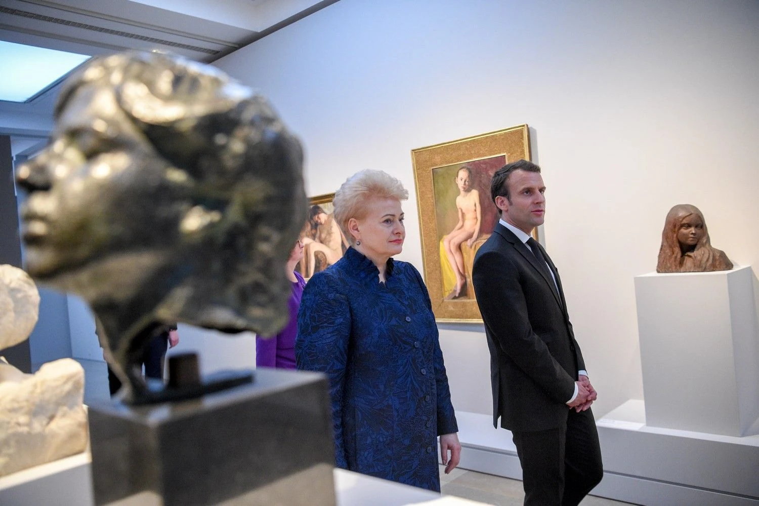 Dalia Grybauskaitė, Emmanuelis Macronas. Roberto Dačkaus (lrp.lt) nuotr.