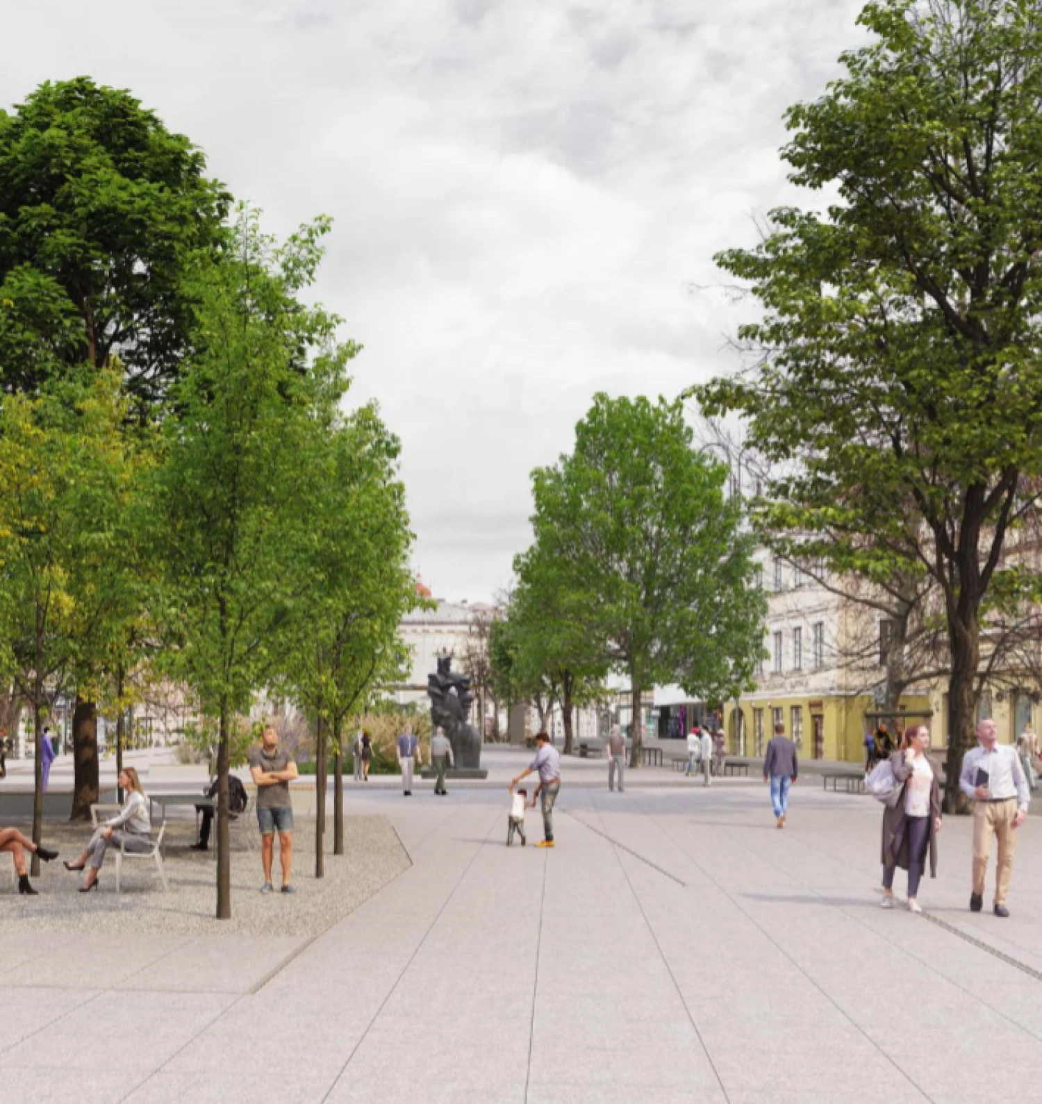 Vokiečių g. rekonstrukcijos idėja. „IMM architektų“ vizualizacija.