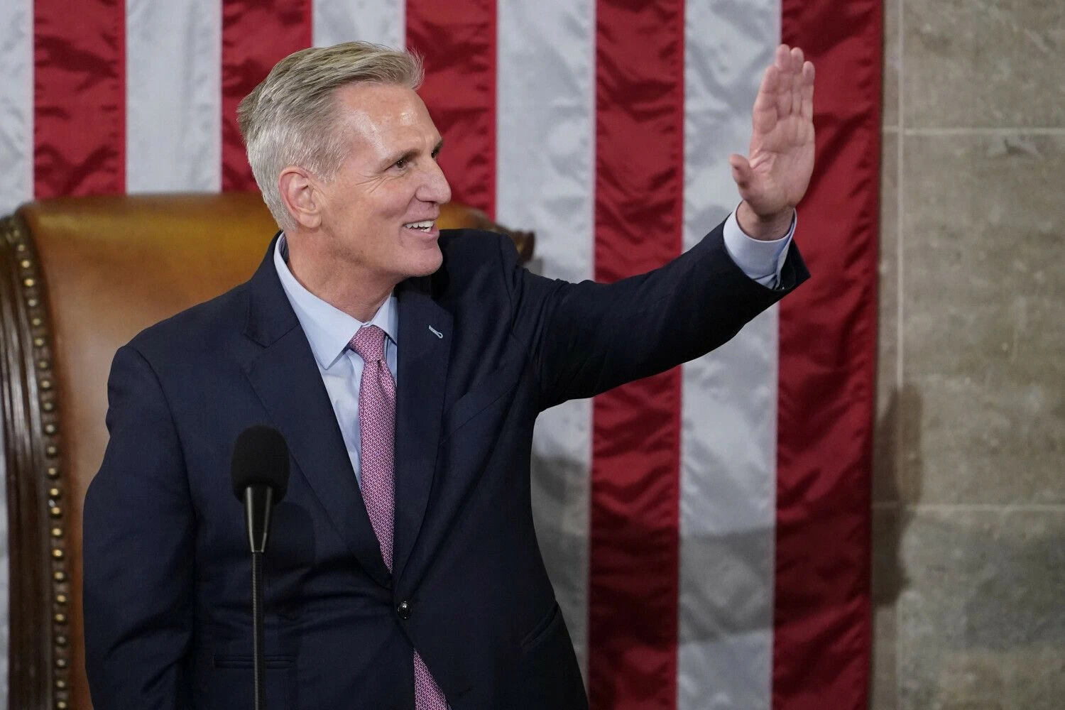 Kevinas McCarthy, JAV Atstovų rūmų pirmininkas. Andrew Harnik („AP Photo“ / „Scanpix“) nuotr.