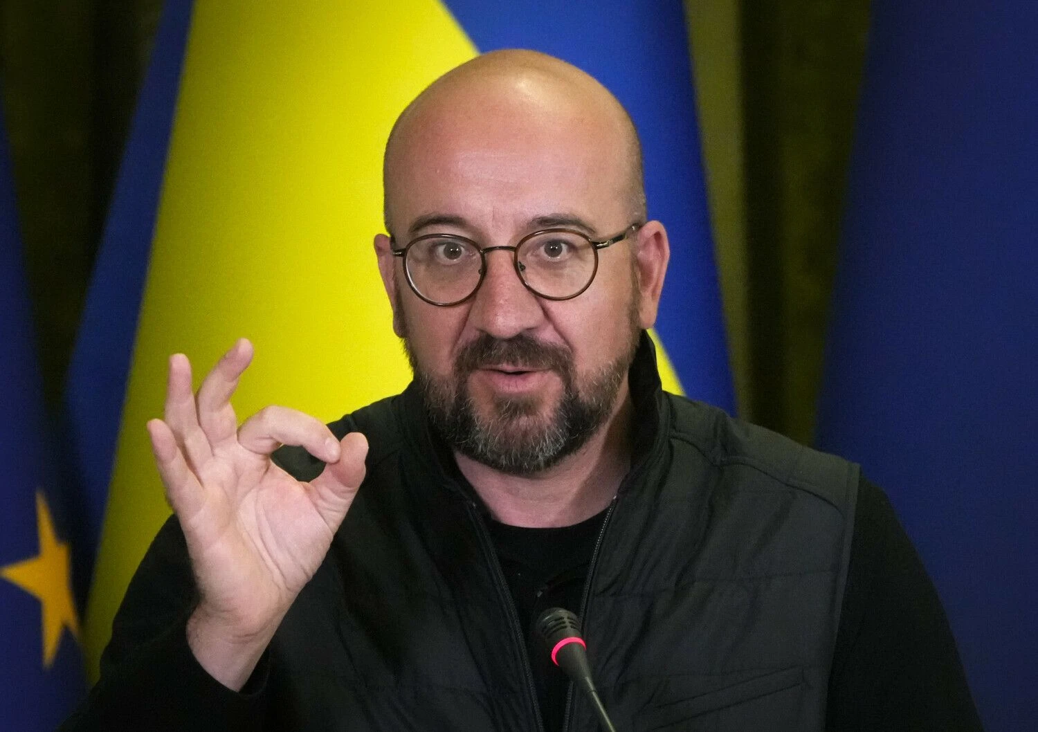 Charles'is Michelis sukvietė specialų Europos Vadovų tarybos posėdį, kad aptartų situaciją Ukrainoje. Efrem Lukatsky (AP Photo / „Scanpix“) nuotr.