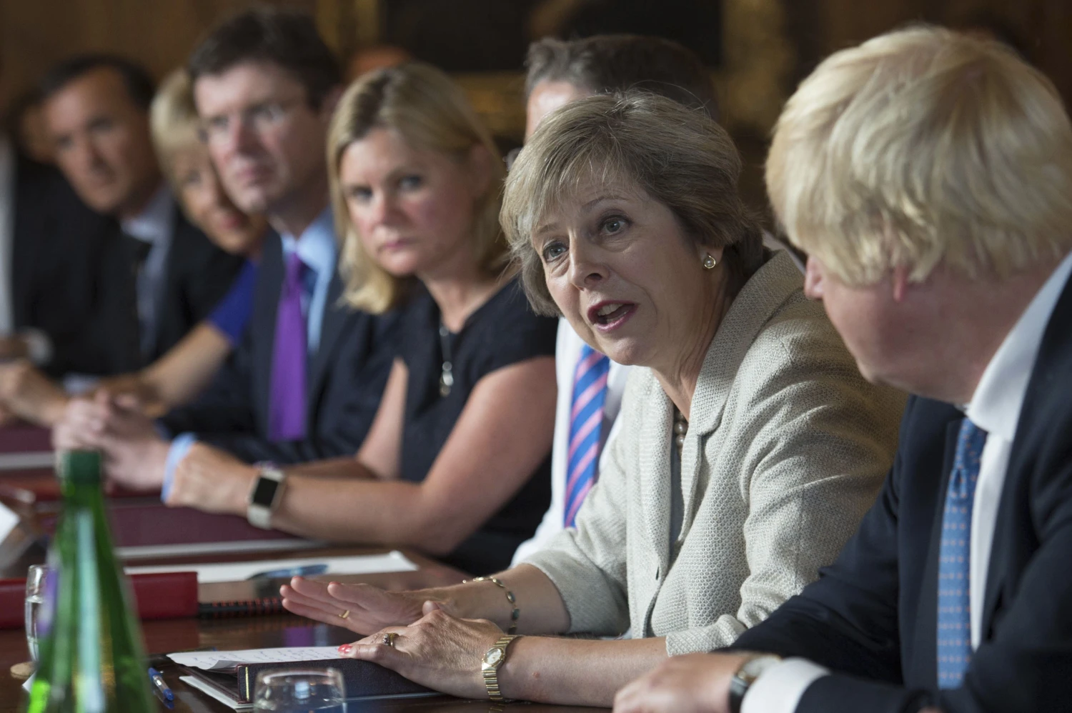 Theresa May, JK premjerė, nurodė, kad Didžioji Britanija ieškos savito pasitraukimo iš ES modelio. Stefano Rousseau („Reuters“ / „Scanpix“) nuotr.