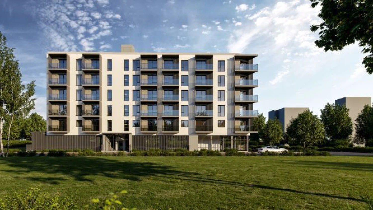 Bendrovės vizualizacija.