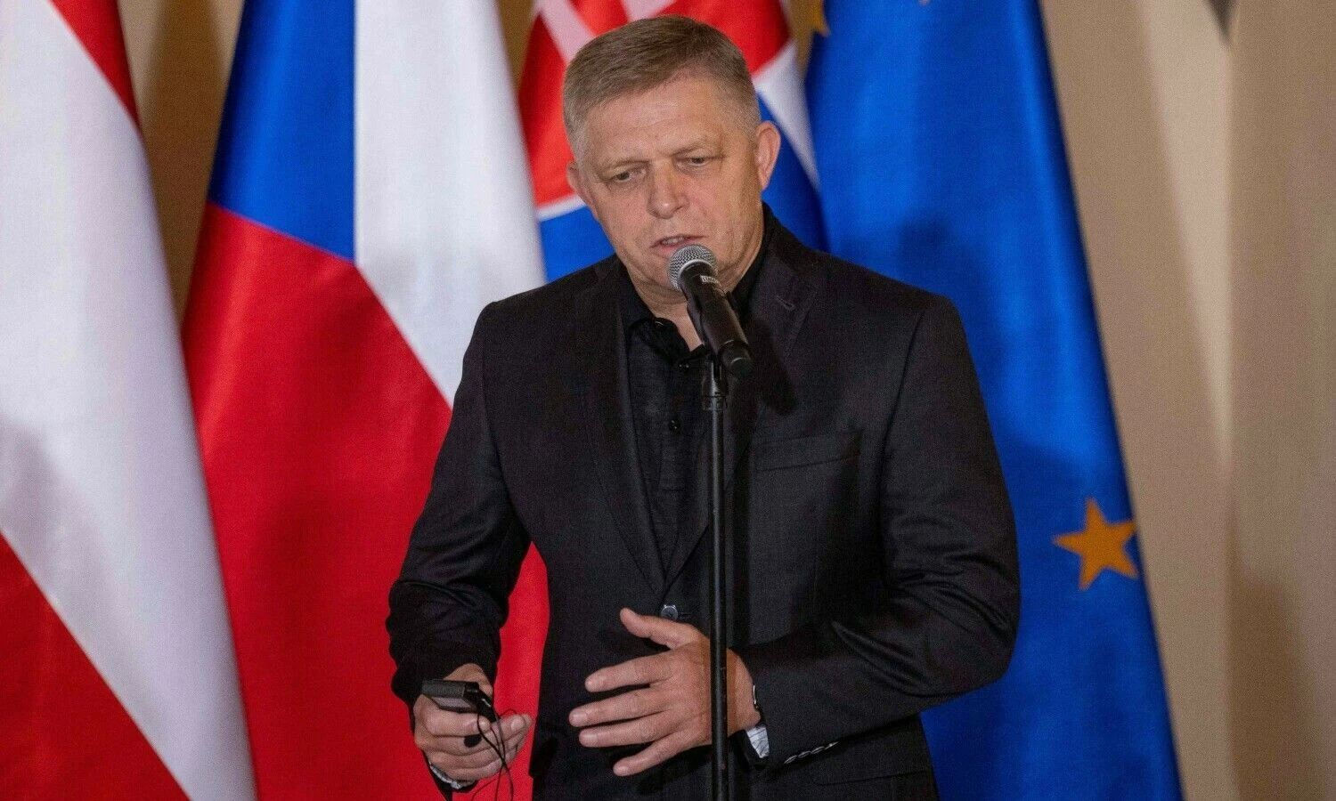 Slovakijos premjeras Robertas Fico. Wojteko Radwanskio (AFP / „Scanpix“) nuotr.