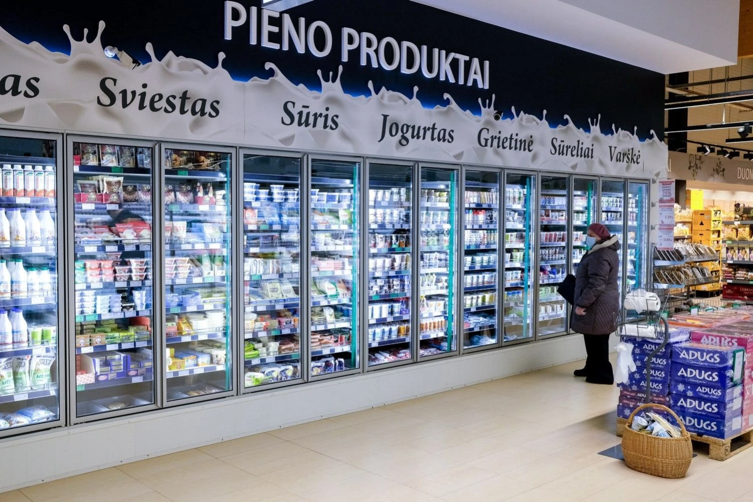 Pačių gaminti pieno gaminiai sudaro apie pusę viso „Norfos“ parduotuvėse parduodamo tokių gaminių kiekio. VLADIMIRO IVANOVO NUOTR.
