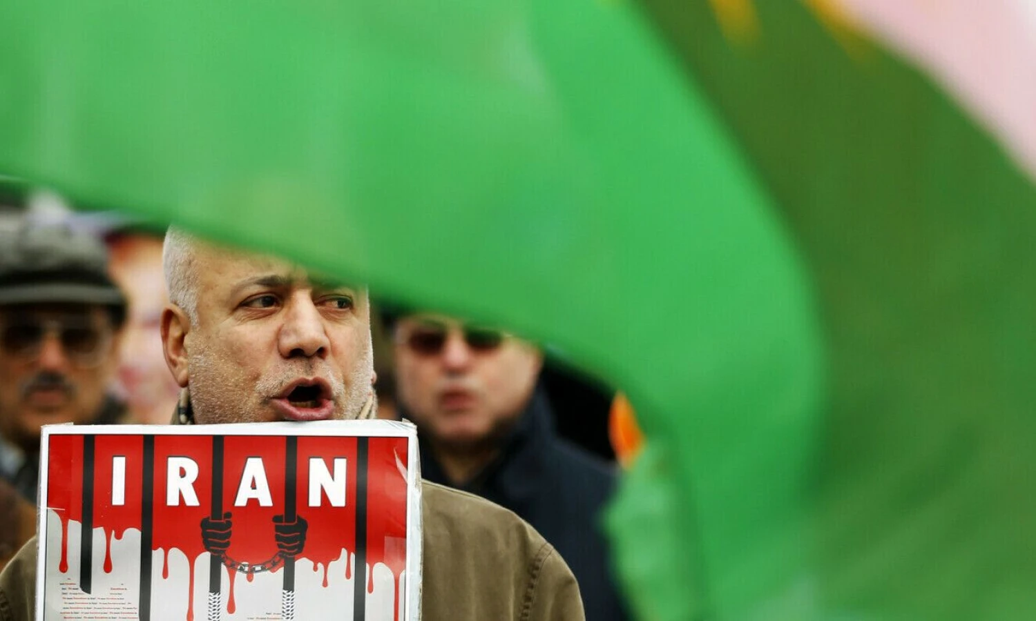 Protestas prieš mirties bausmę Irane, vykęs Belgijos sostinėje Briuselyje. Francois Lenoir („Reuters“/„Scanpix“) nuotr.