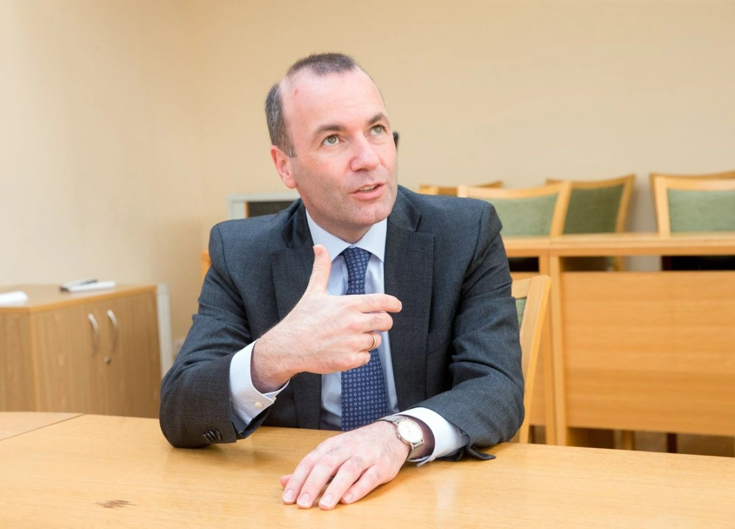 Manfredas Weberis, Europos Parlamento Liaudies frakcijos vadovas. Juditos Grigelytės (VŽ) nuotr.