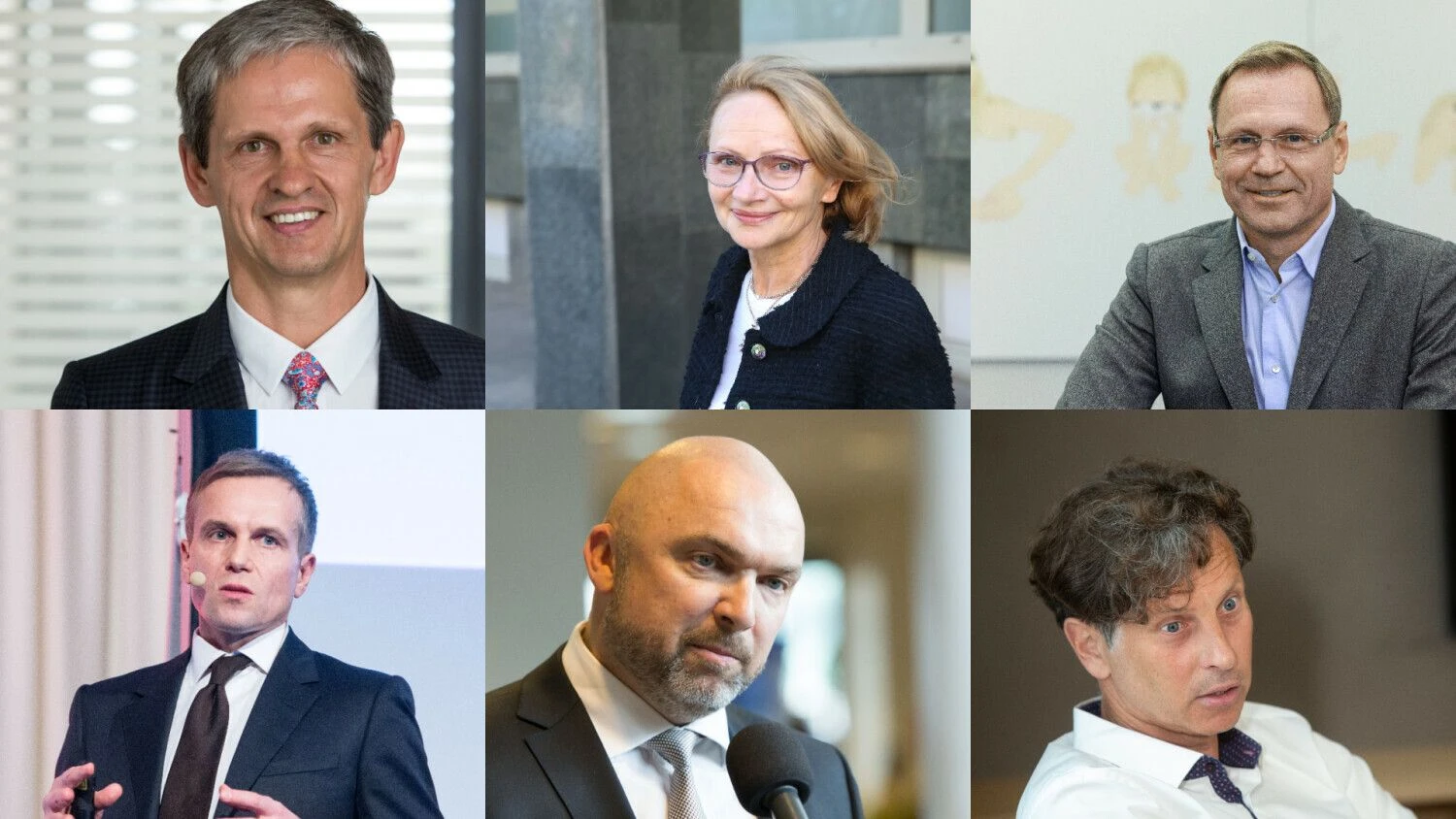 Kai kurių didžiausių Lietuvos holdingų savininkai: Nerijus Numa, Lyda Lubienė, Darius Zubas, Mindaugas Raila, Artūras Rakauskas, Darius Mockus. VŽ koliažas.