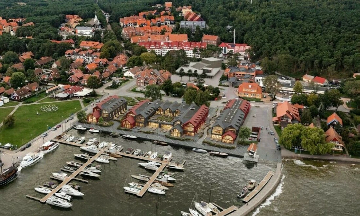 Kompleksas „Marina Nida“ Neringoje. Kančo studijos vizualizacija.