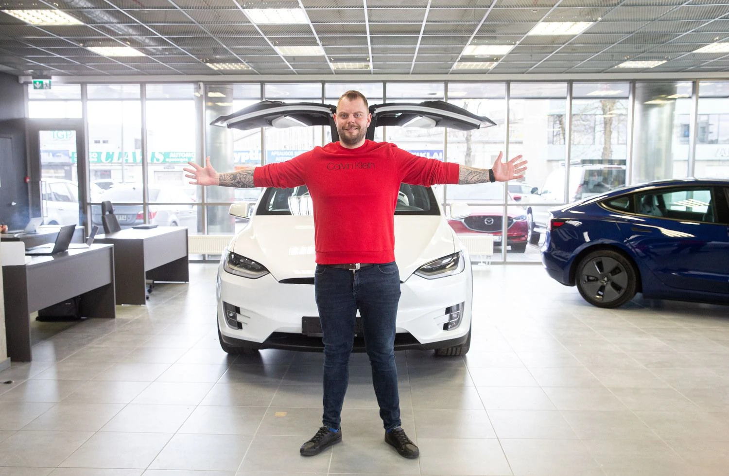 Laurynas Boguševičius, elektromobilių salono „eDow“ direktorius. Juditos Grigelytės (VŽ) nuotr.